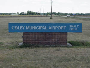 Colby Municipal Airport Sign